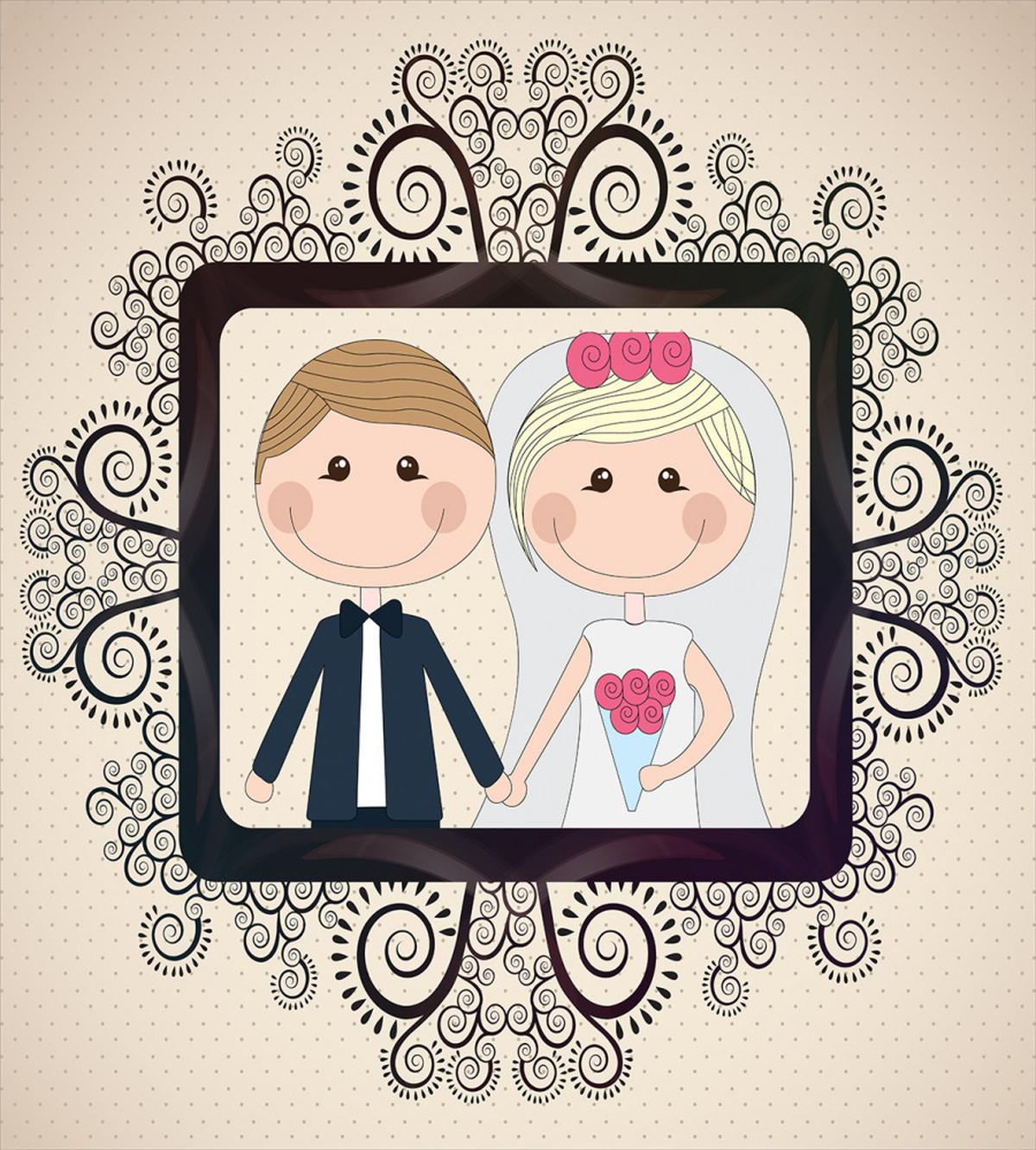Wedding Bride Groom — Pattern