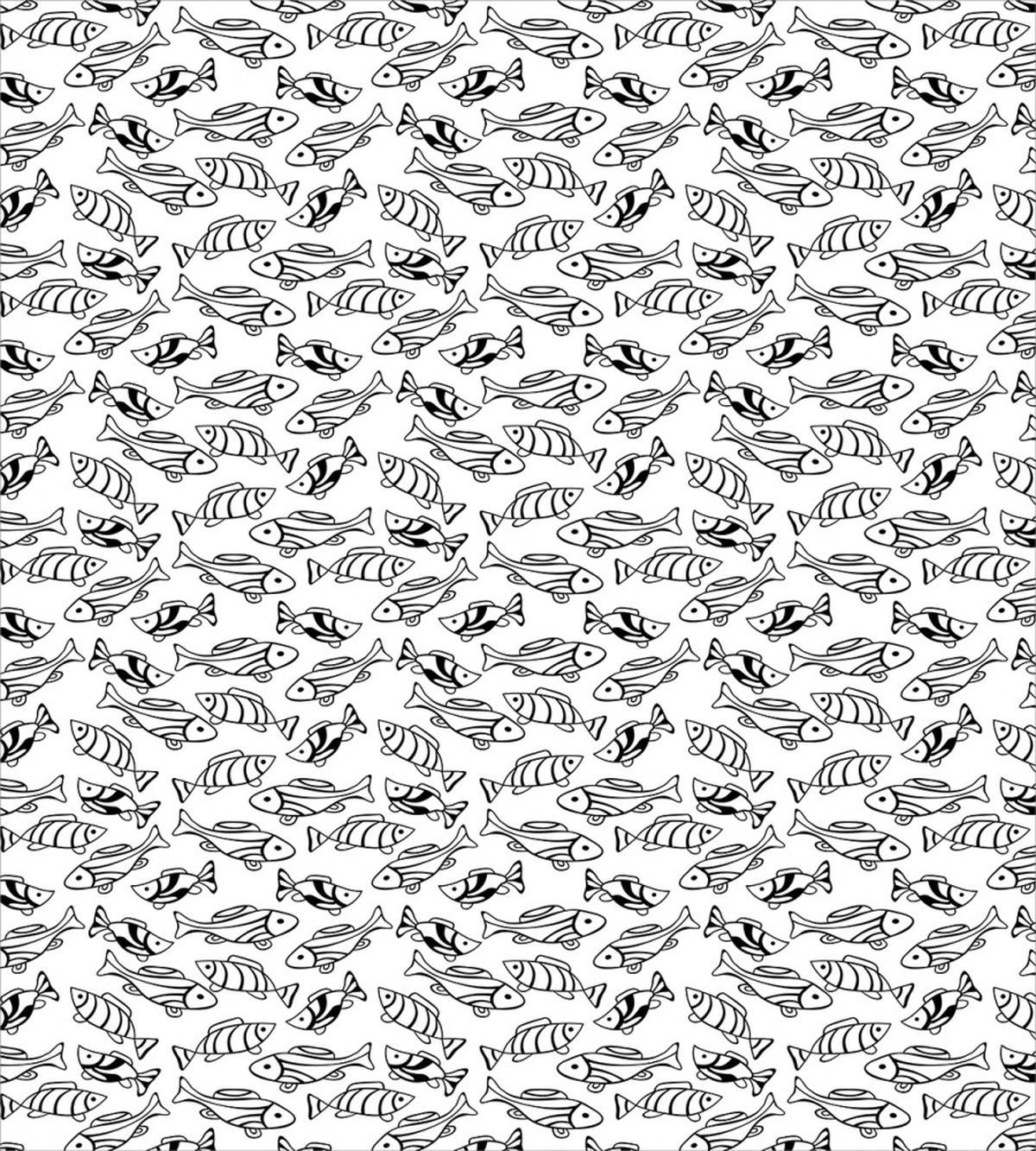 Marine Animals with Lines — Pattern