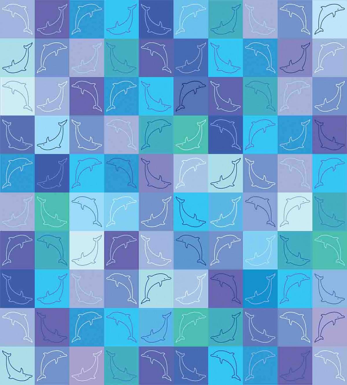 Collage of Dolphins — Pattern