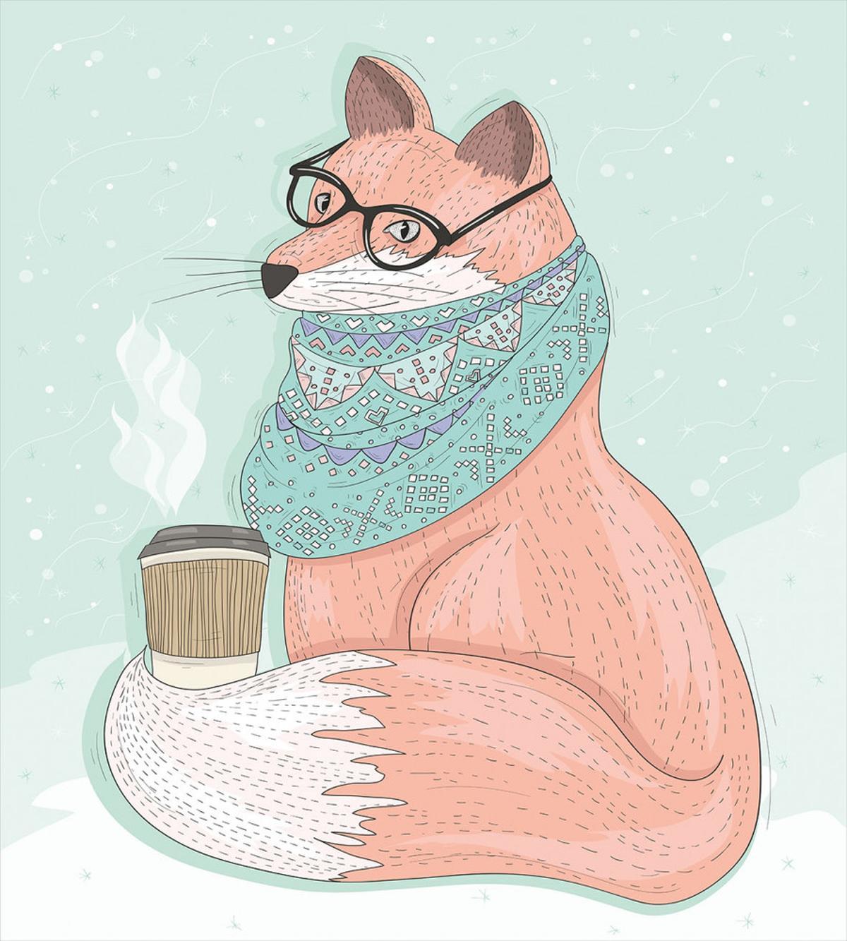 Hipster Fox Glasses — Pattern
