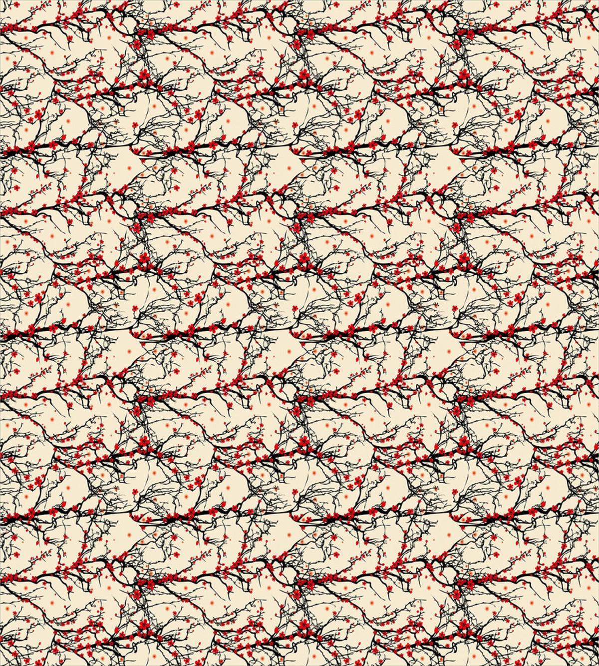 Red Flowers Tree — Pattern