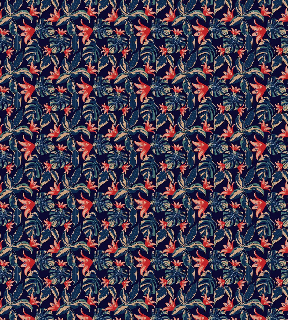 Tropical Jungle Blossoms — Pattern