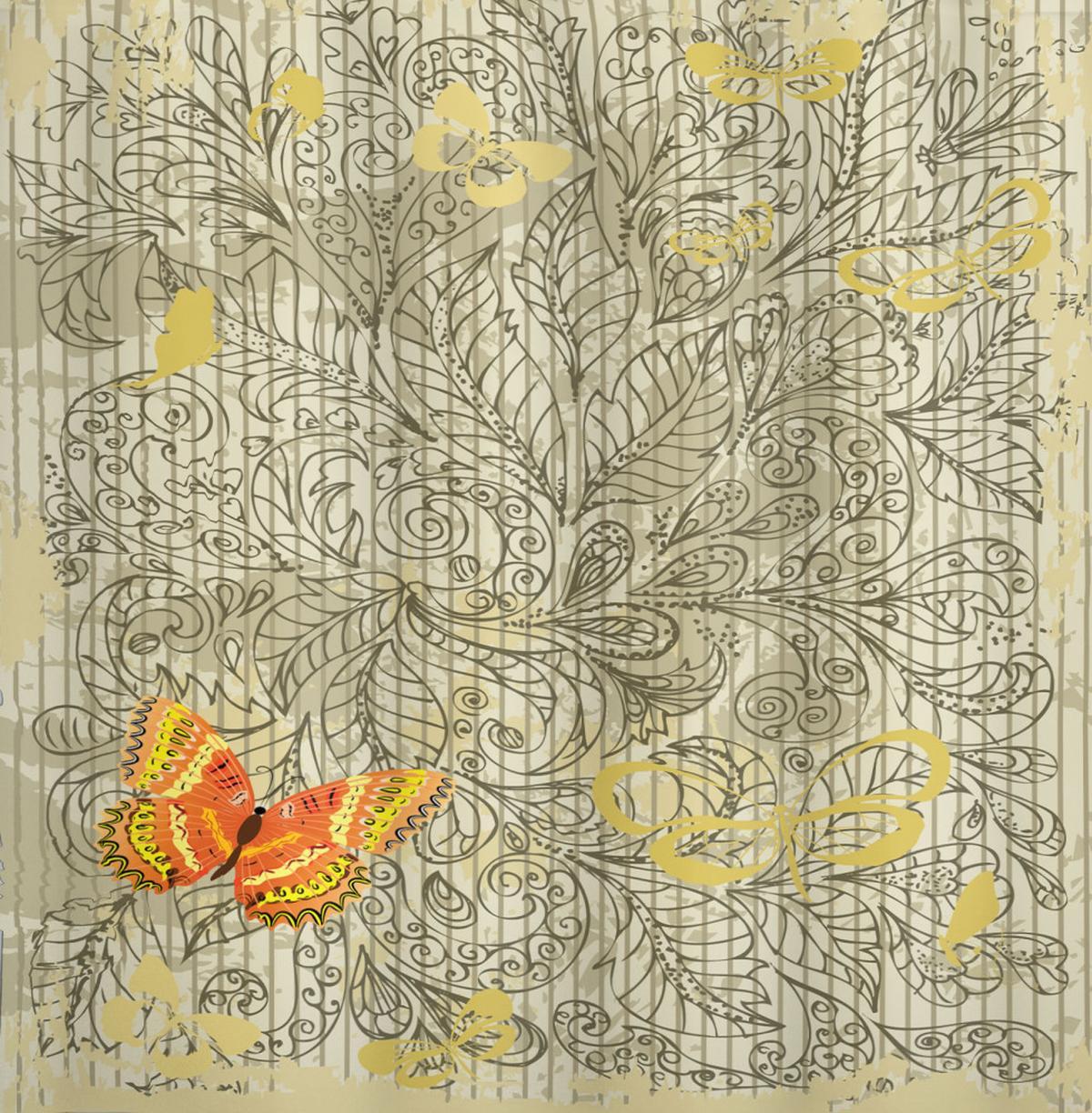 Botanical Leafy Butterfly — Pattern