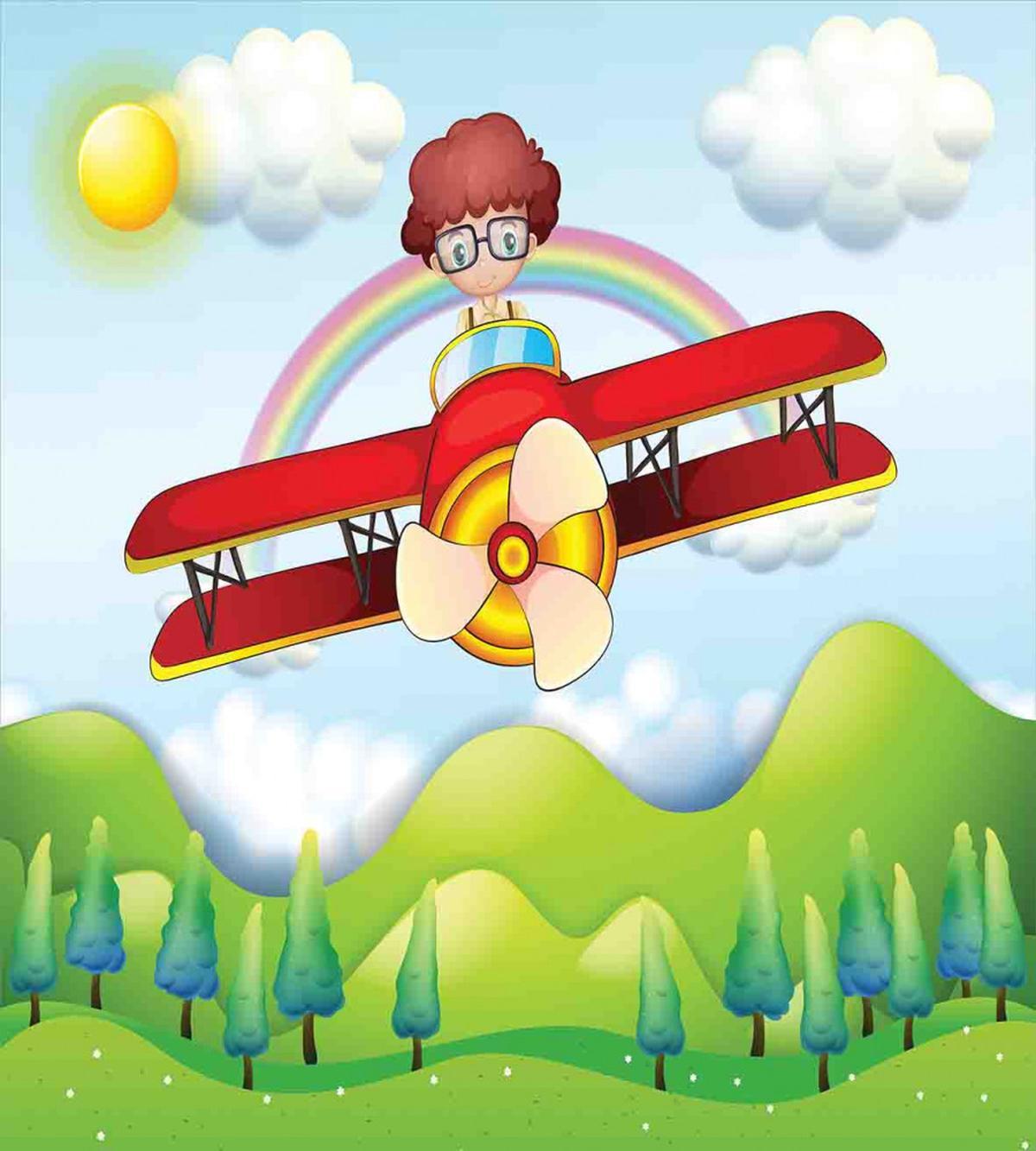 Boy in Sky Sunny Day — Pattern