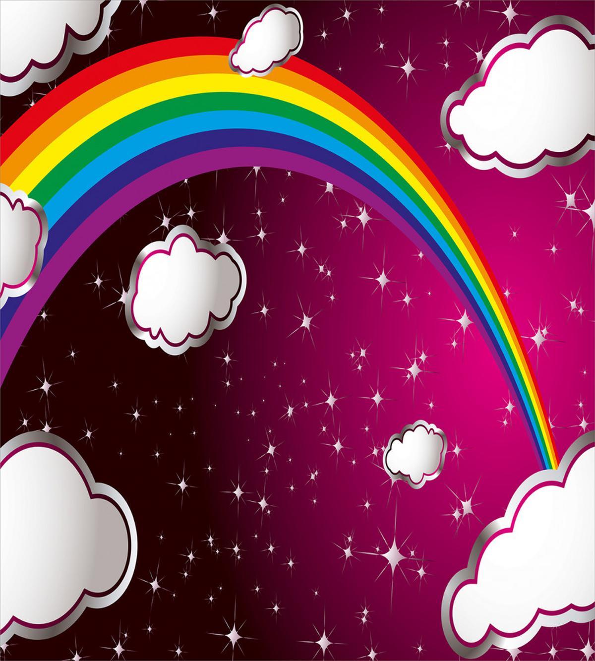 Rainbow Colored Stars — Pattern