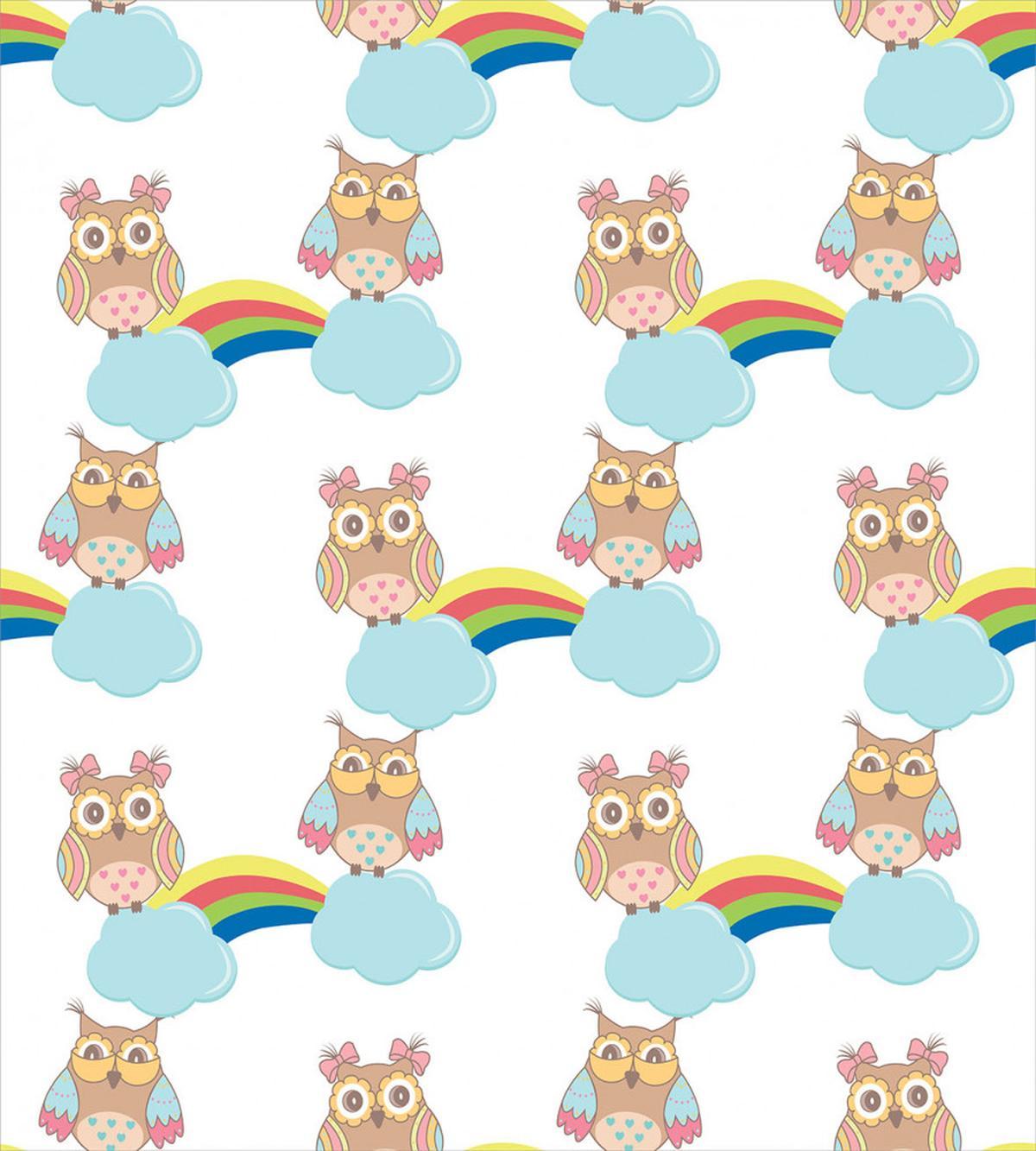 Clouds Rainbows Birds Fly — Pattern
