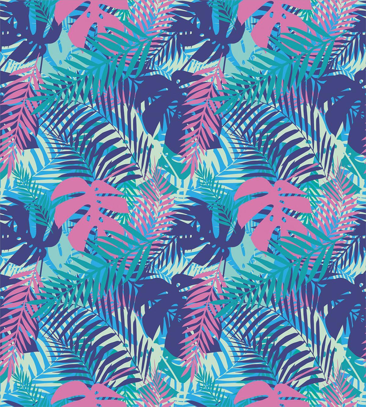 Vivid Colored Island Flora — Pattern