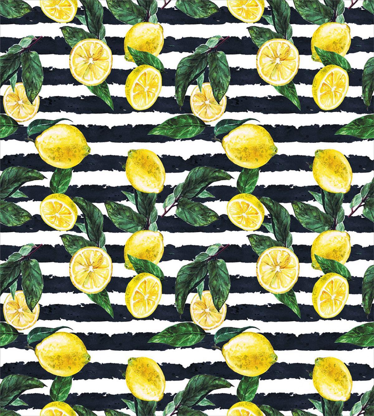 Fresh Lemons Striped — Pattern