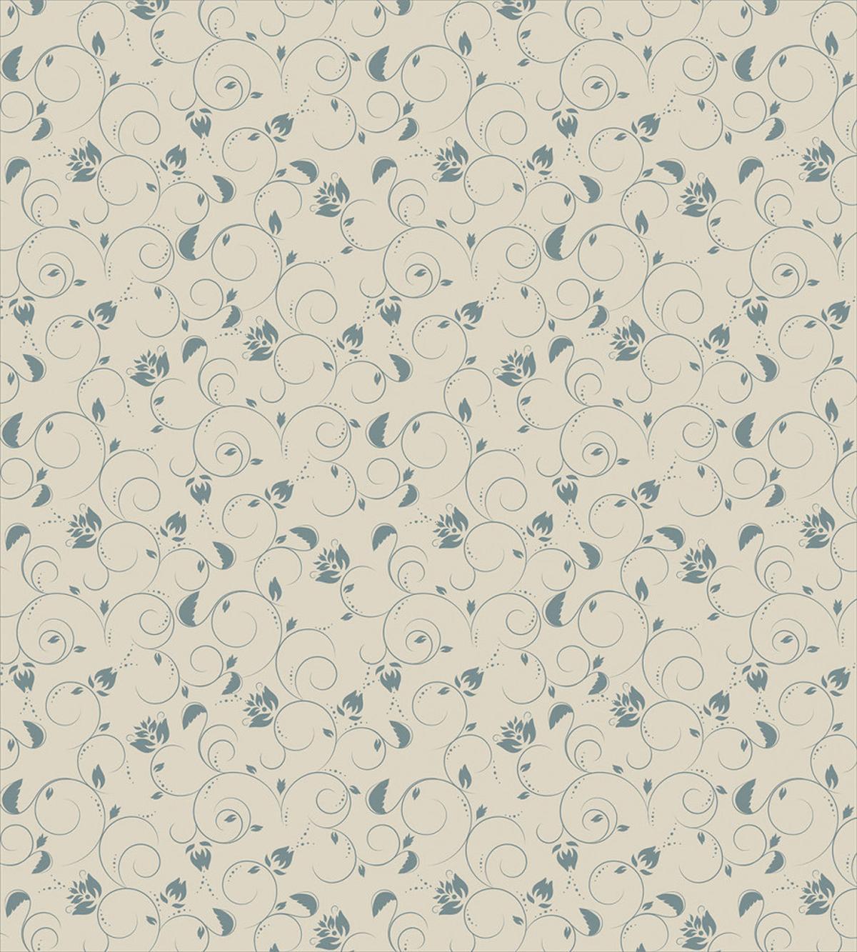 Leafy and Floral Curlicue — Pattern