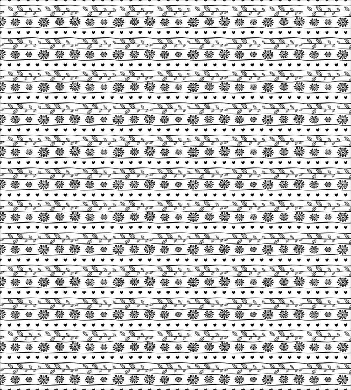 Flowers Leaves Hearts — Pattern