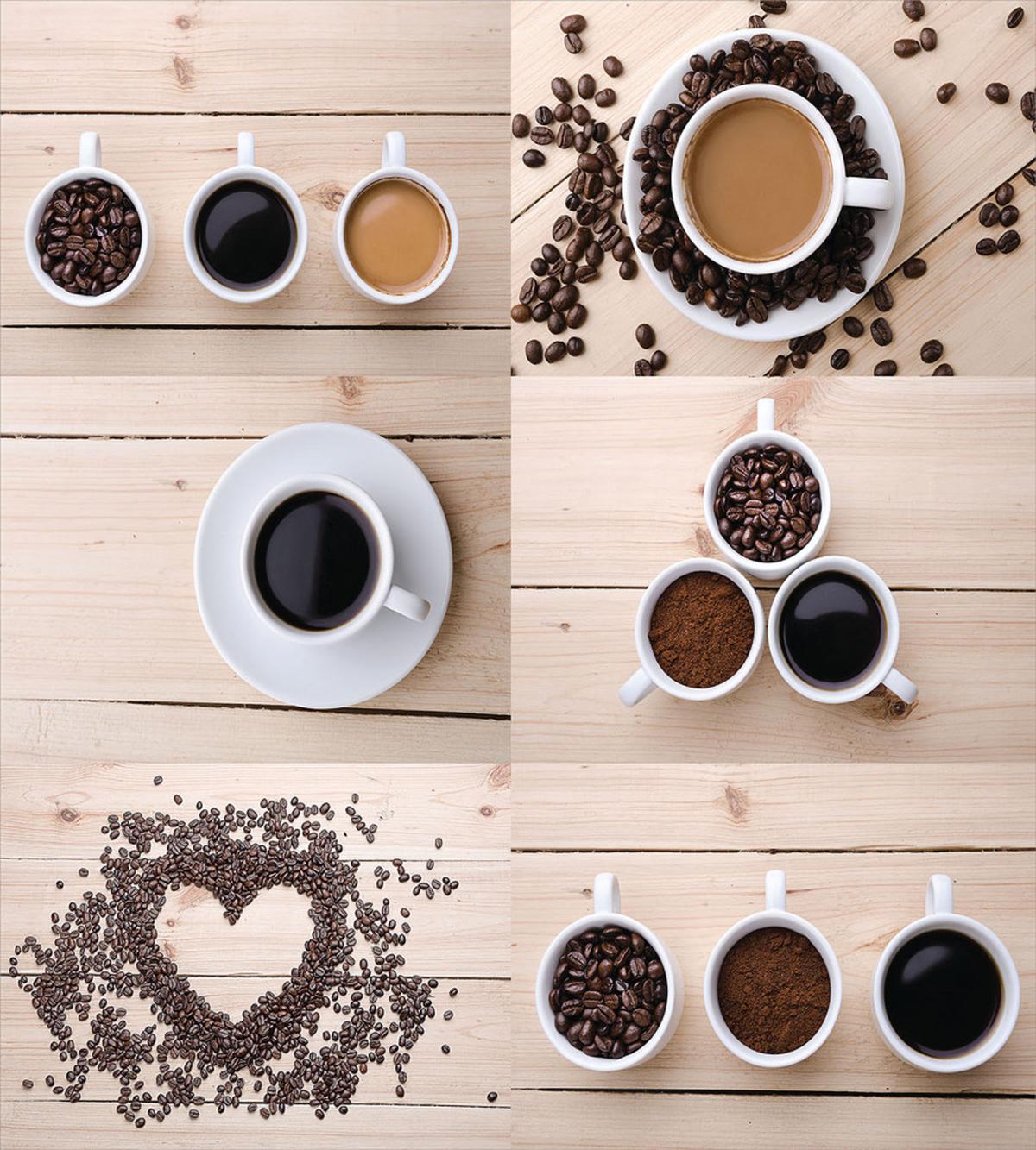 Coffee Mugs Snacks Beans — Pattern