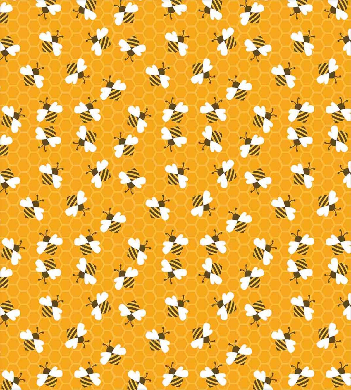 Bees Producing Honey Cells — Pattern