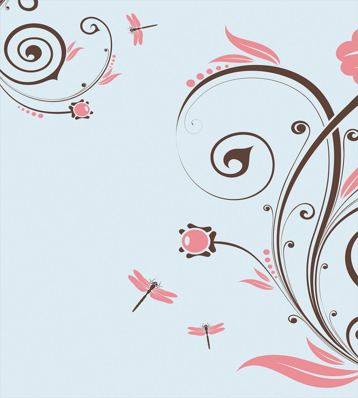 Swirls Shabby Plant — Pattern