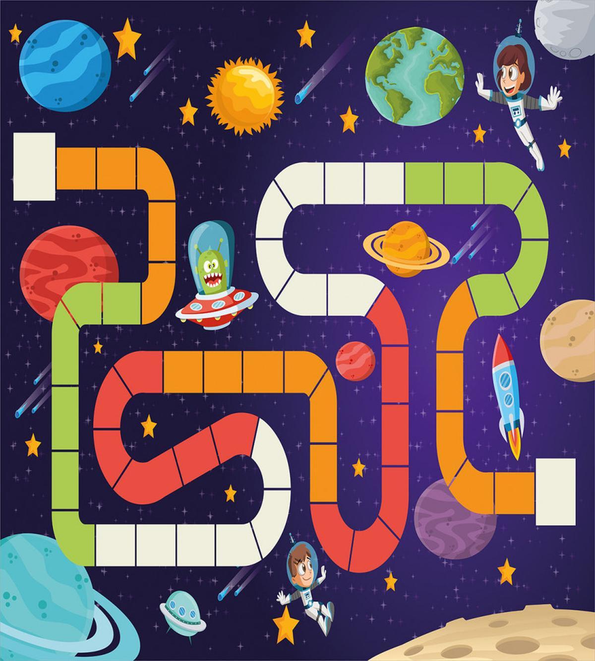 Cartoon Style Children Flying — Pattern