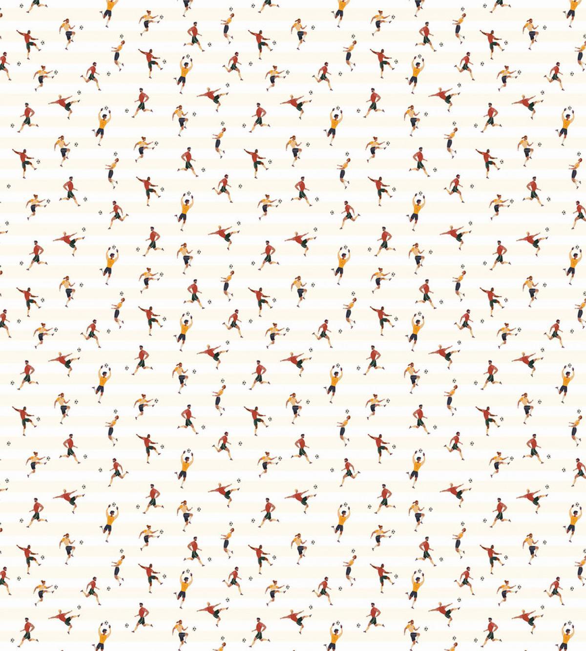 Men Playing Soccer Doodle — Pattern