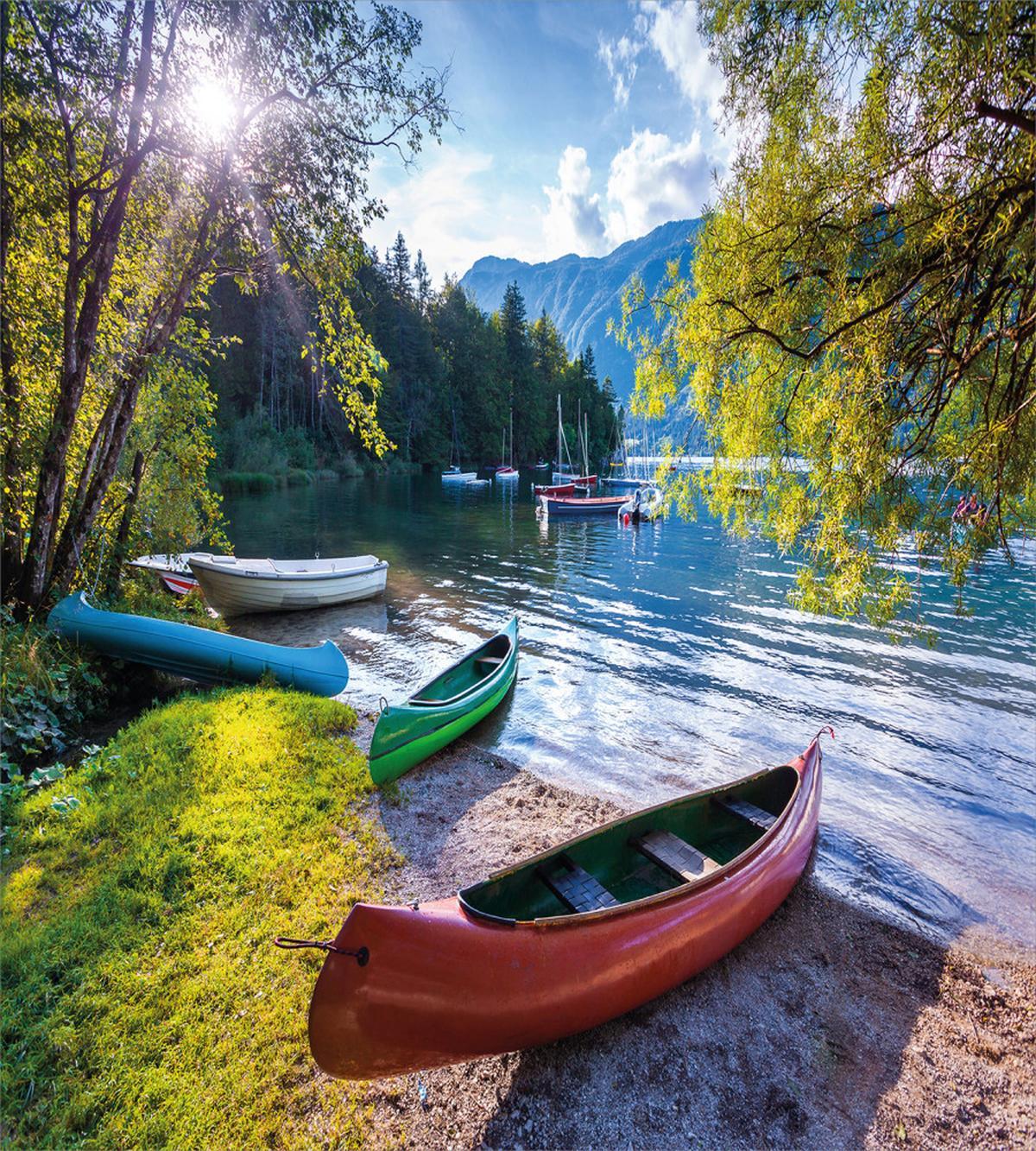 Bohinj Lake with Boats — Pattern