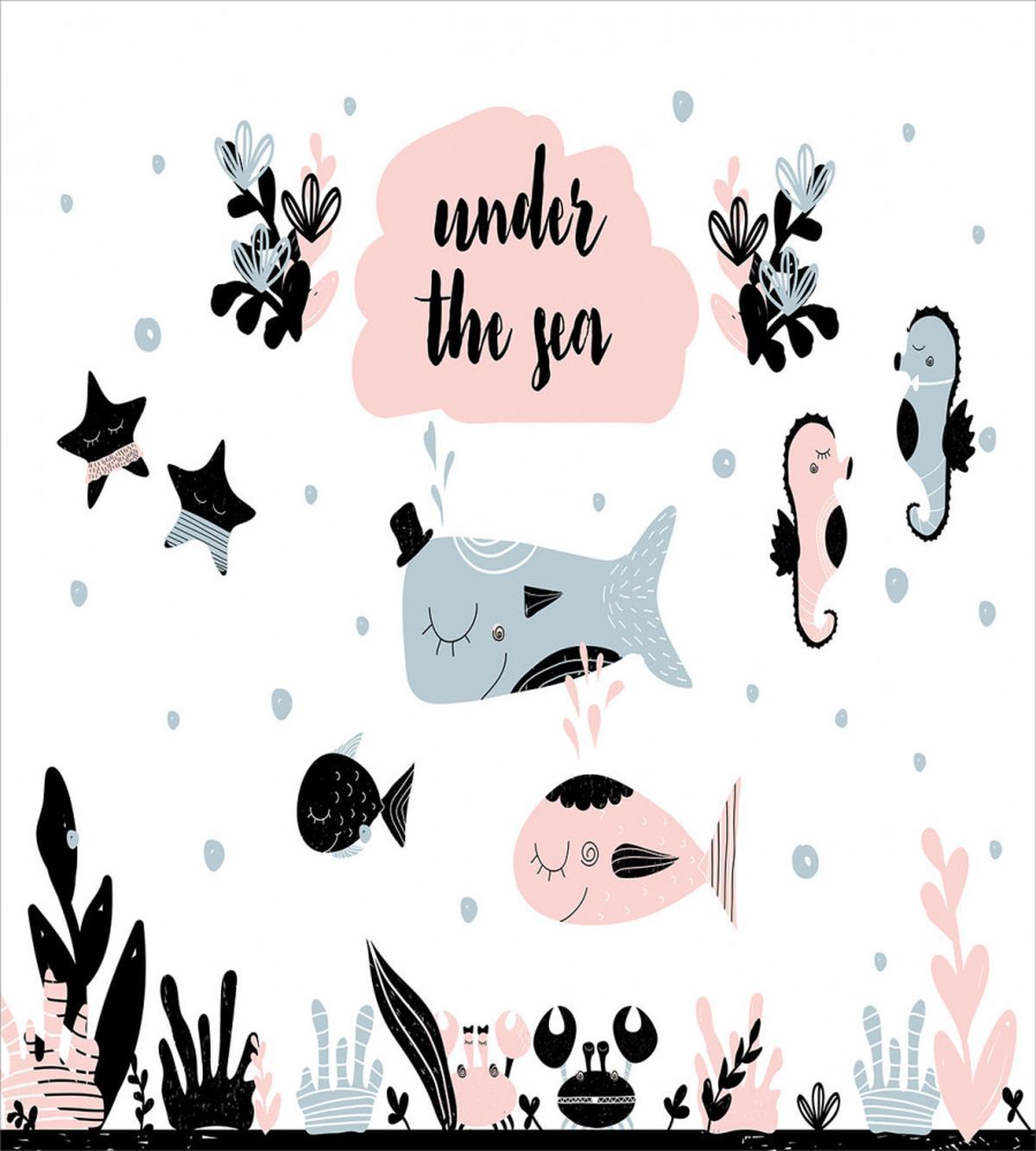Under the Sea Fauna Cartoon — Pattern