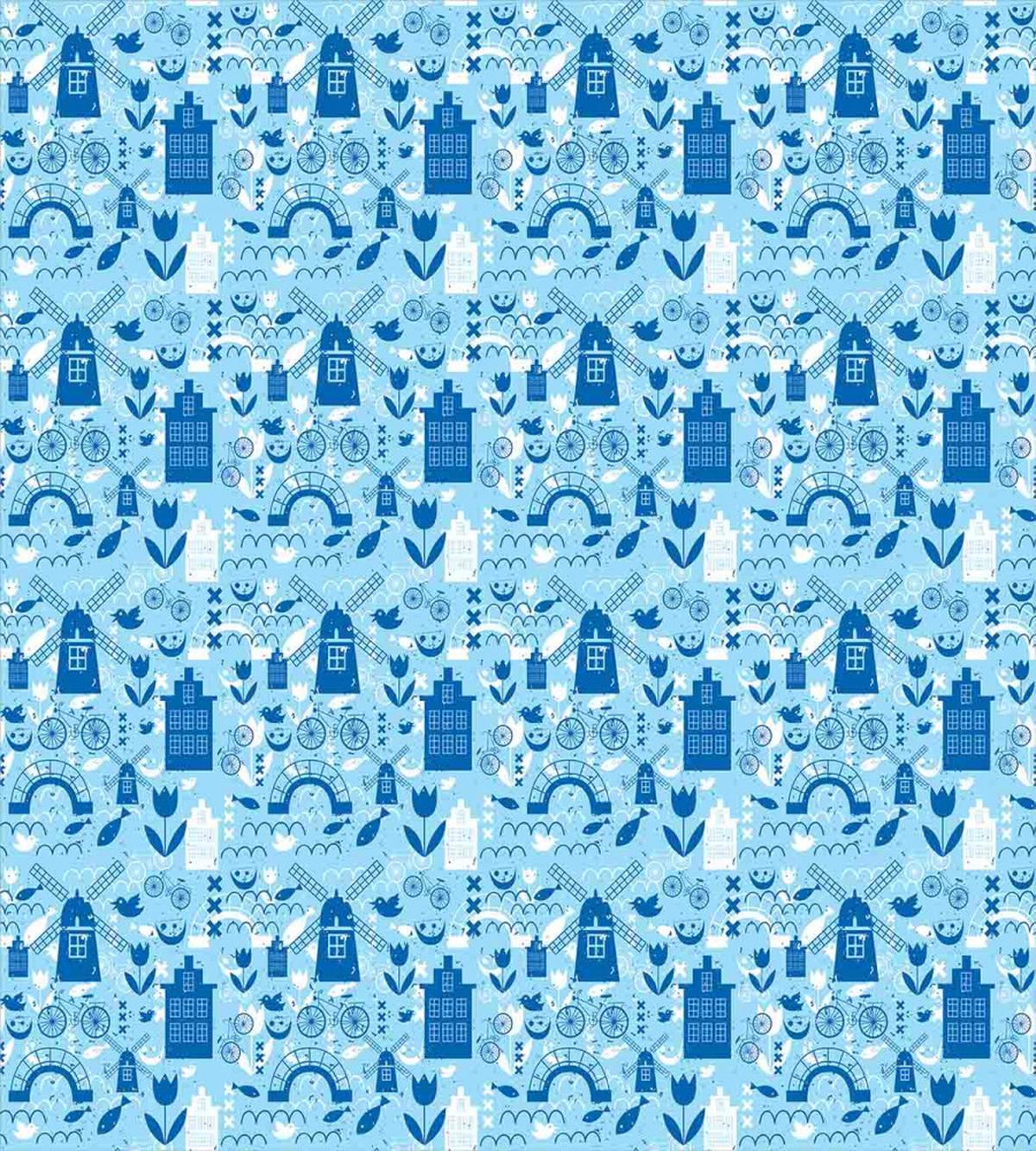 Cartoon Windmills Design — Pattern
