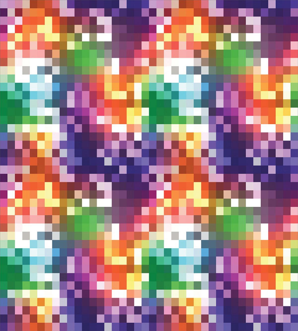Rainbow Colored Square — Pattern