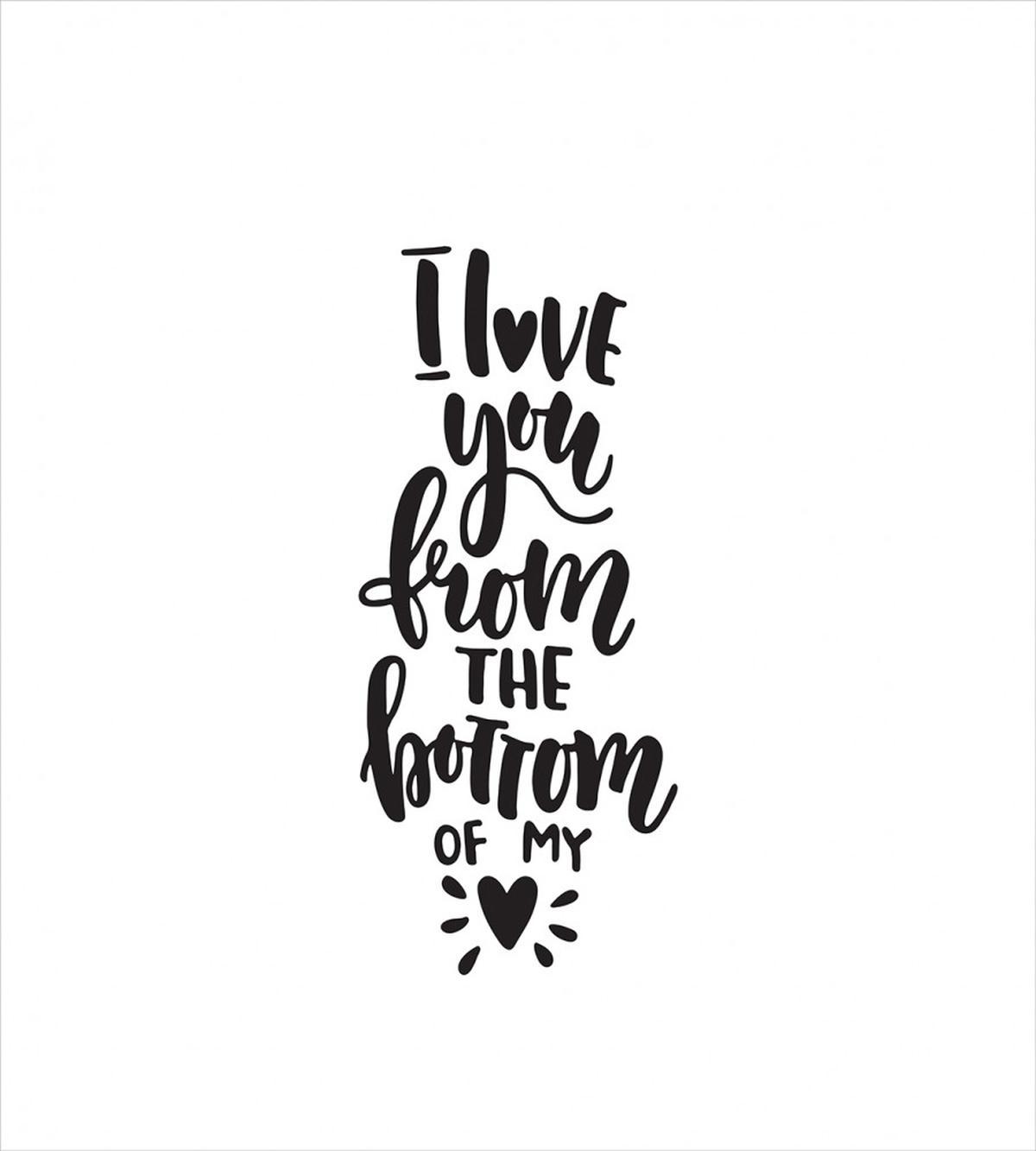 Love Words Calligraphy — Pattern