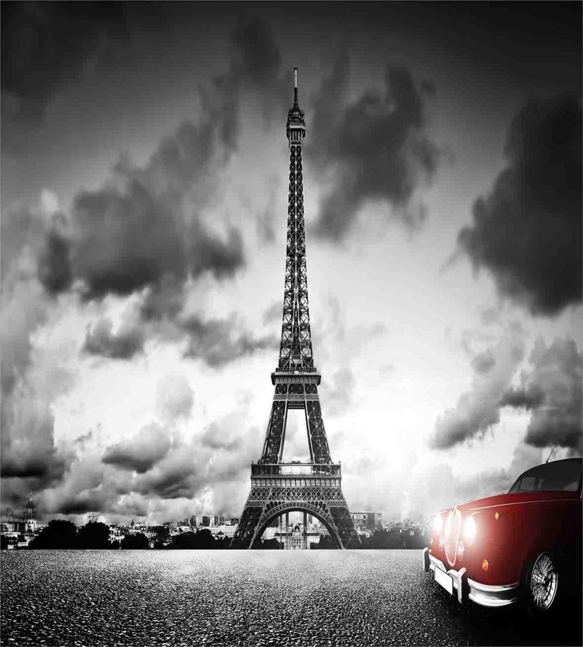 Eiffel Tower Cloudy Day — Pattern