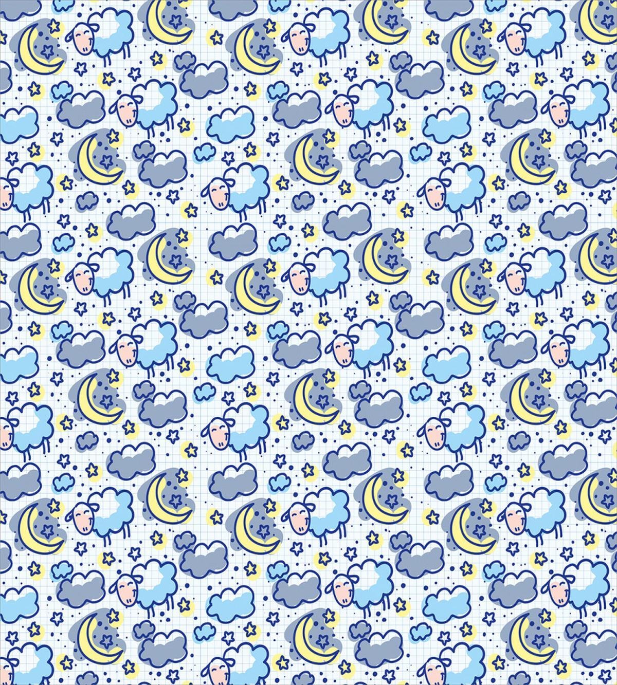 Moons Stars Sheeps Night — Pattern