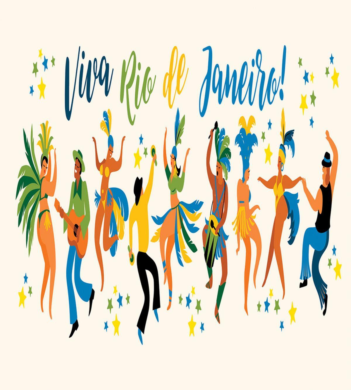 Viva Rio De Janeiro Words — Pattern