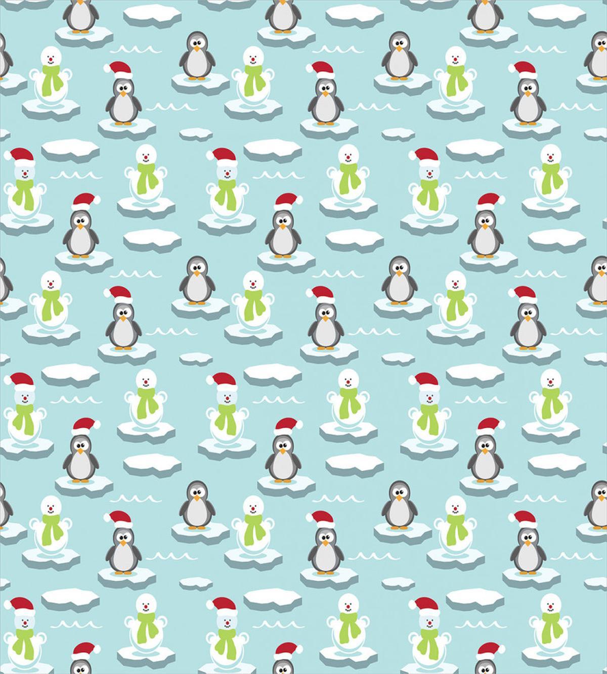 Penguin Snowman Ice Floe — Pattern