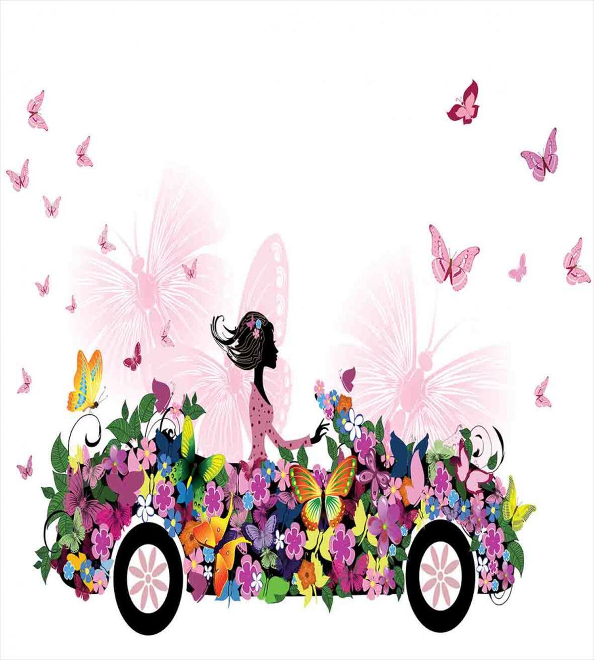 Floral Car Butterflies — Pattern