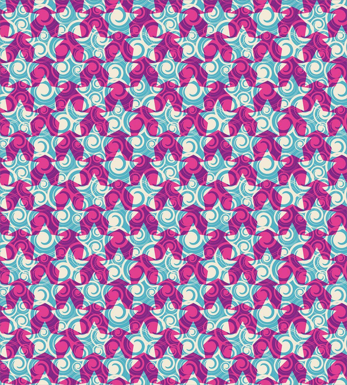 Swirl Wave Style Vivid Motifs — Pattern