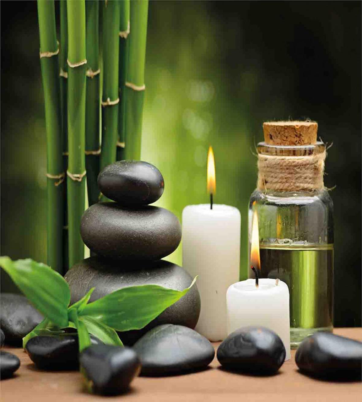 Hot Rocks Candles Bamboos — Pattern