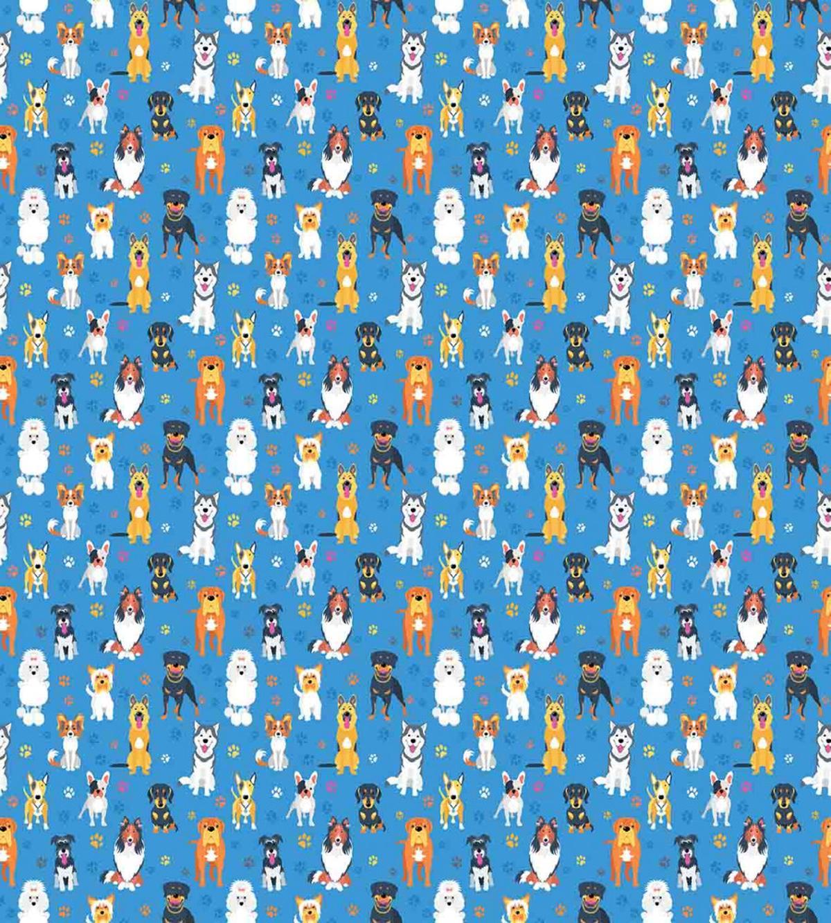 Canine Puppy Joyful Pets Paws — Pattern