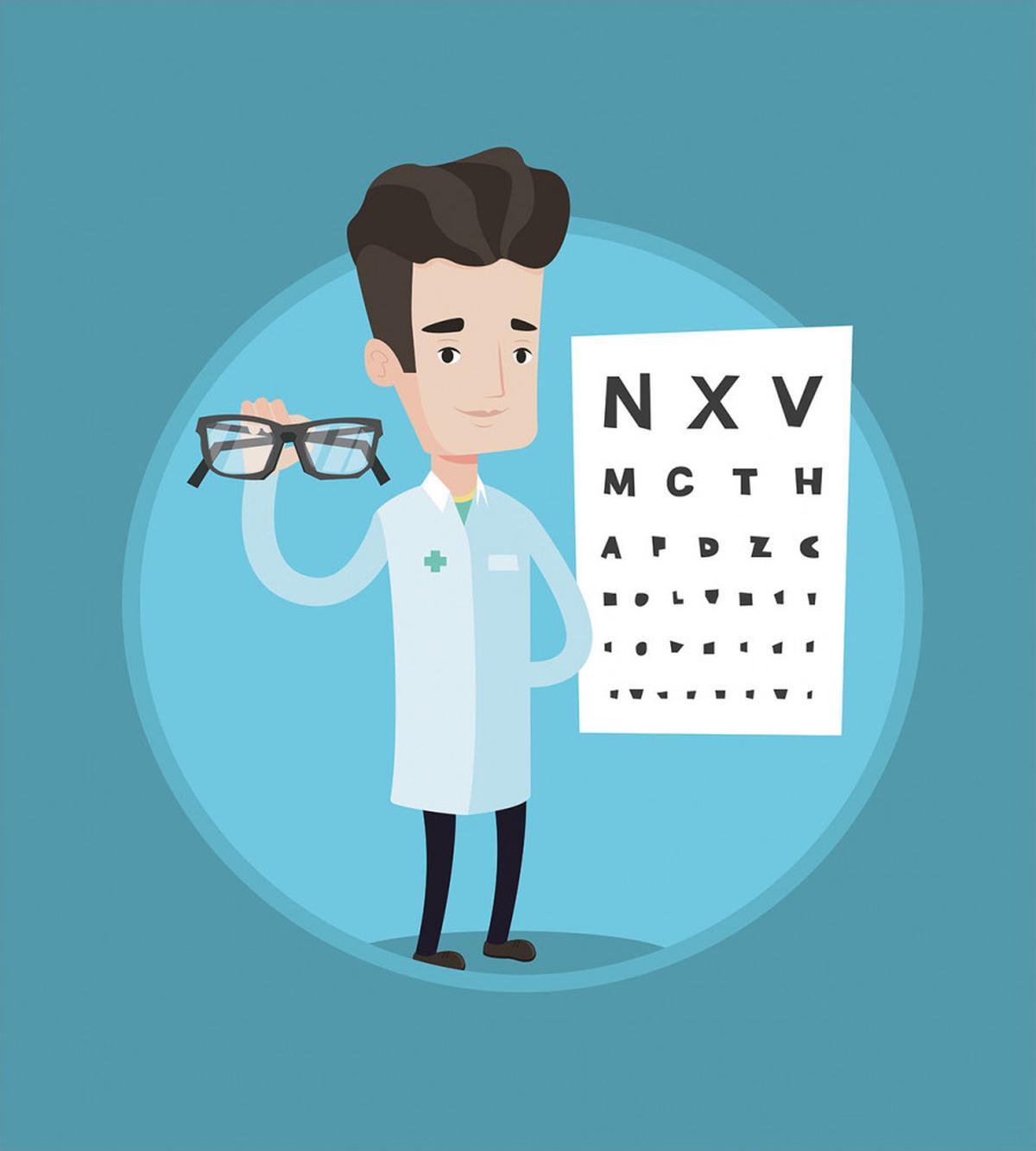 Doctor Holding Eyeglasses — Pattern