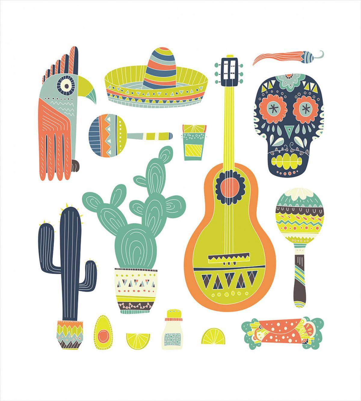 Mexican Motifs Taco — Pattern