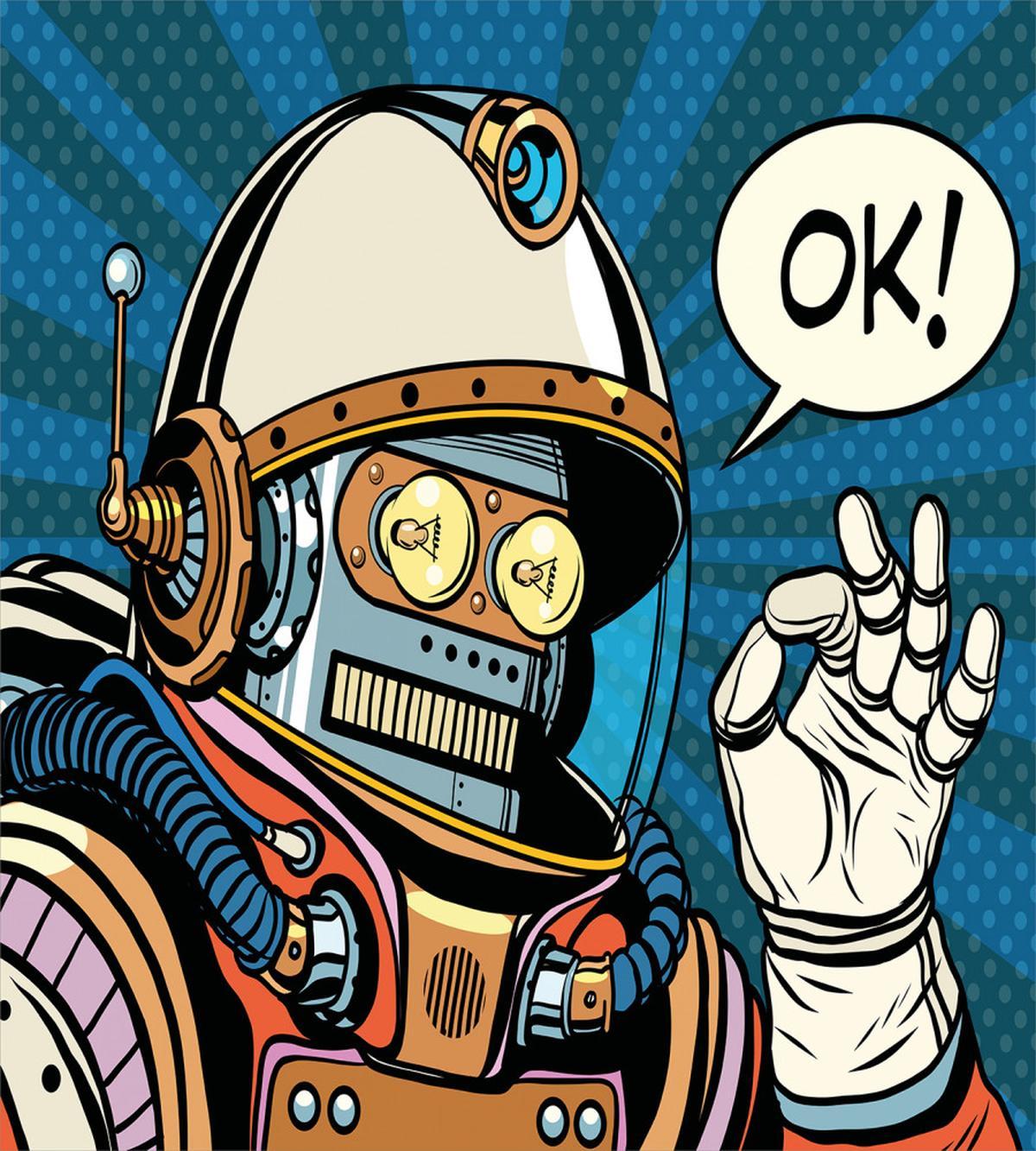 Futuristic Comics Robot — Pattern