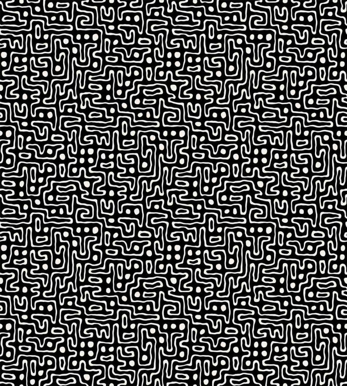 Maze Stripes with Dots — Pattern