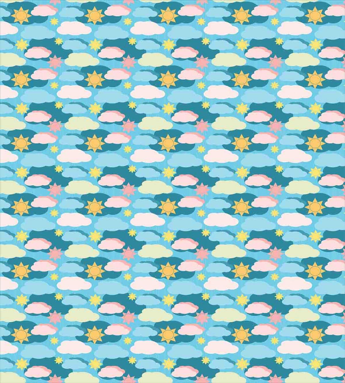 Graphic Design Clouds Suns — Pattern