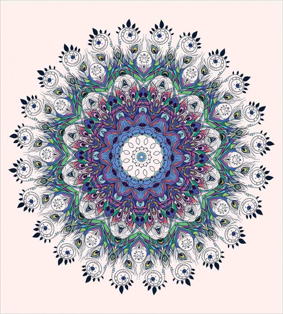 Colorful Art Peacock — Pattern