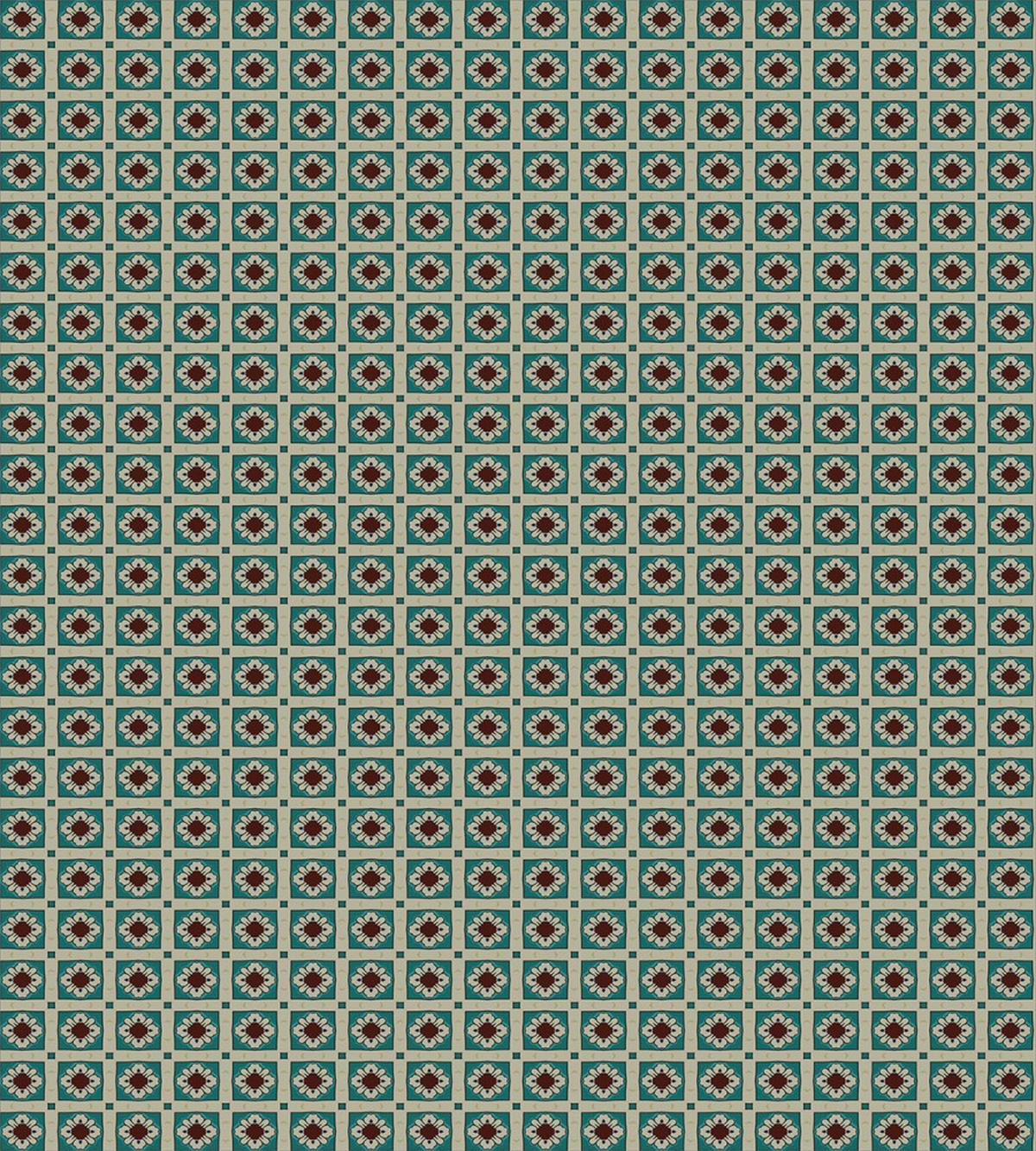 Antique Floral Tile Ornate — Pattern