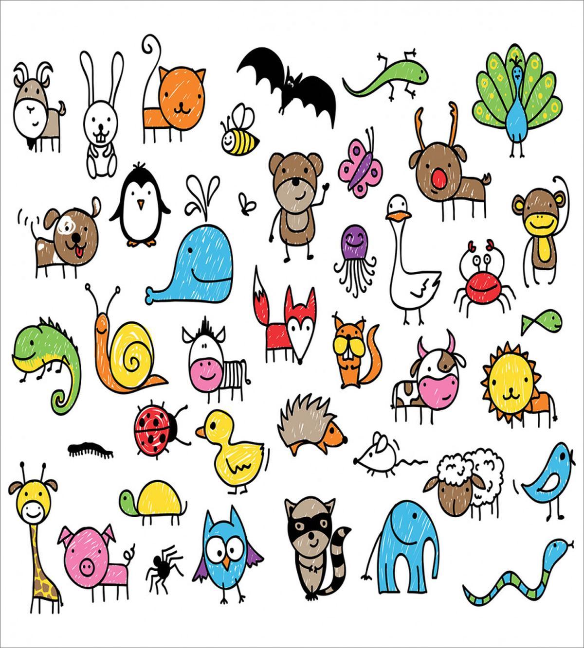 Cartoon Nursery Animals — Pattern