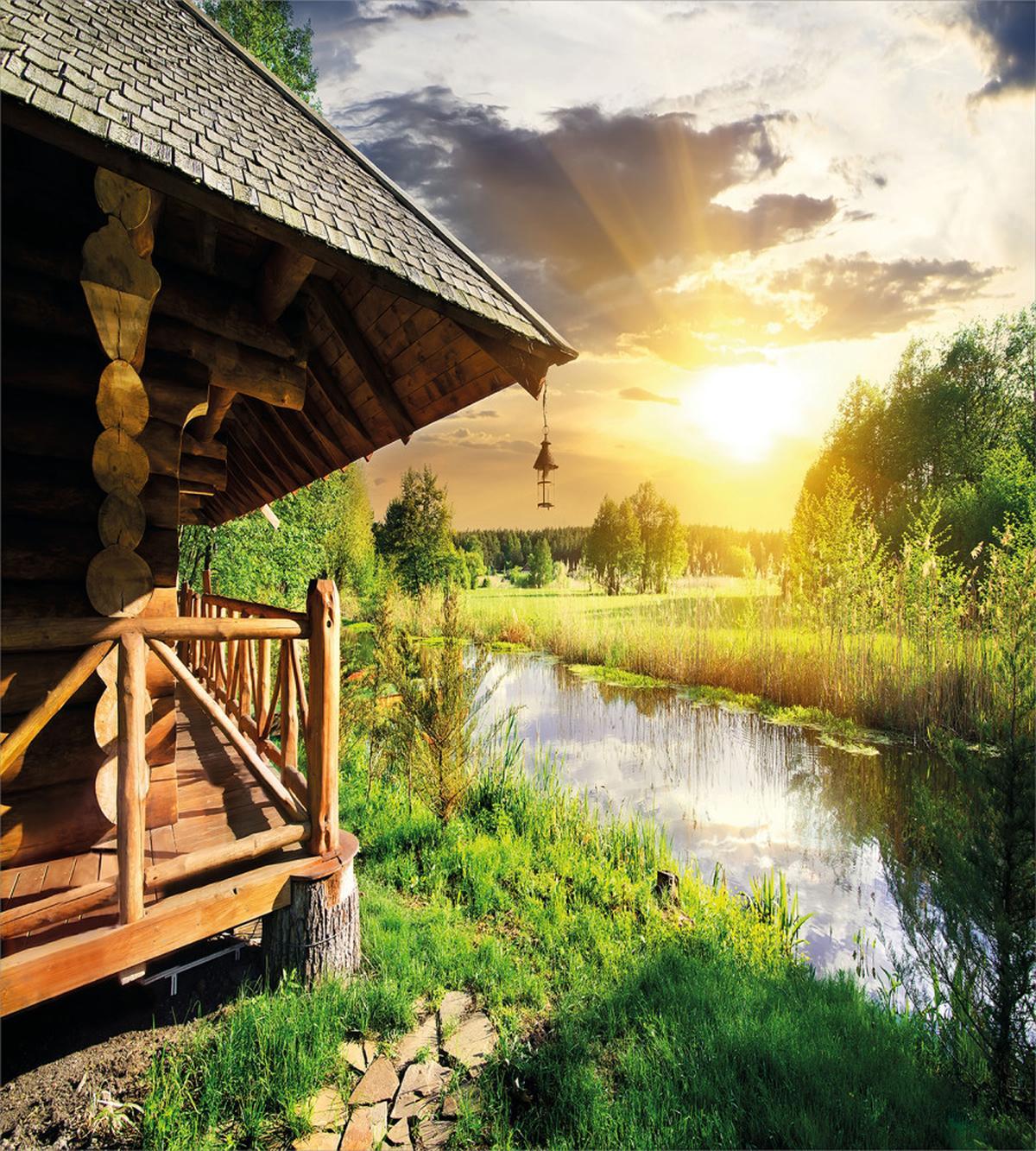 Wooden House by the Lake — Pattern