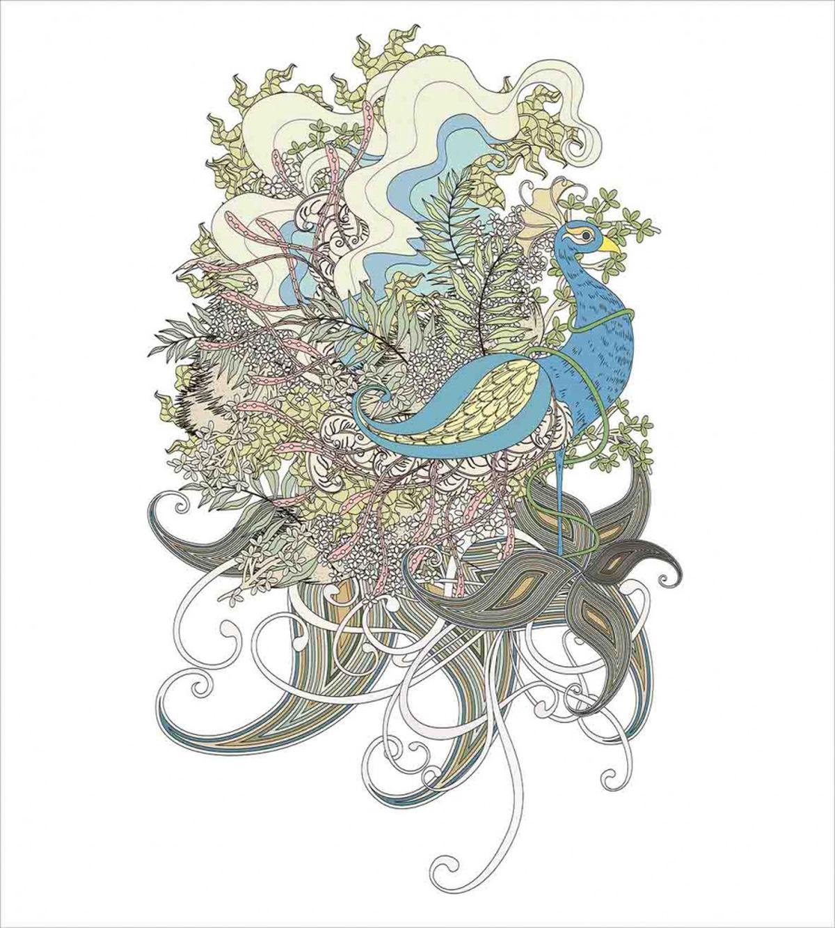 Aquatic Feathers — Pattern