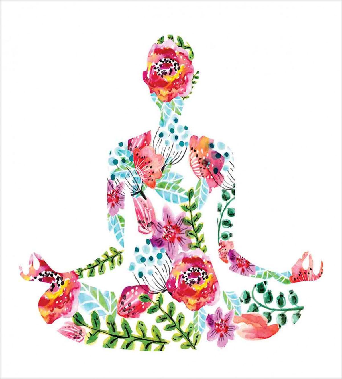 Silhouette with Flowers — Pattern