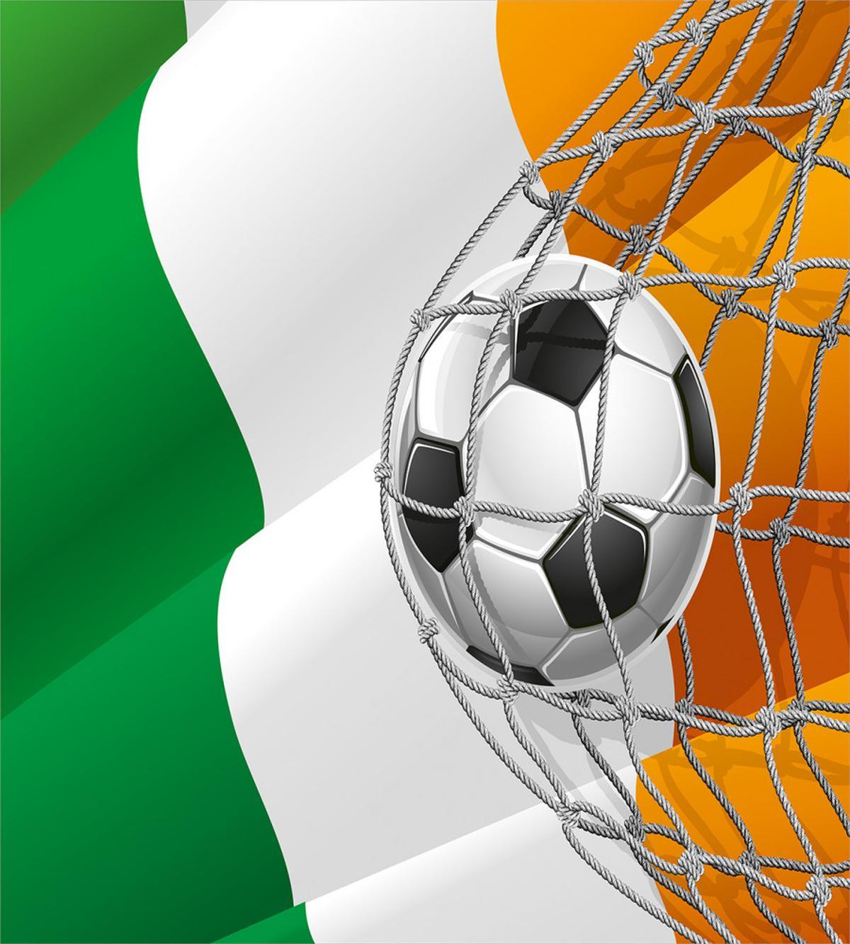Soccer Ball in Net Goal — Pattern