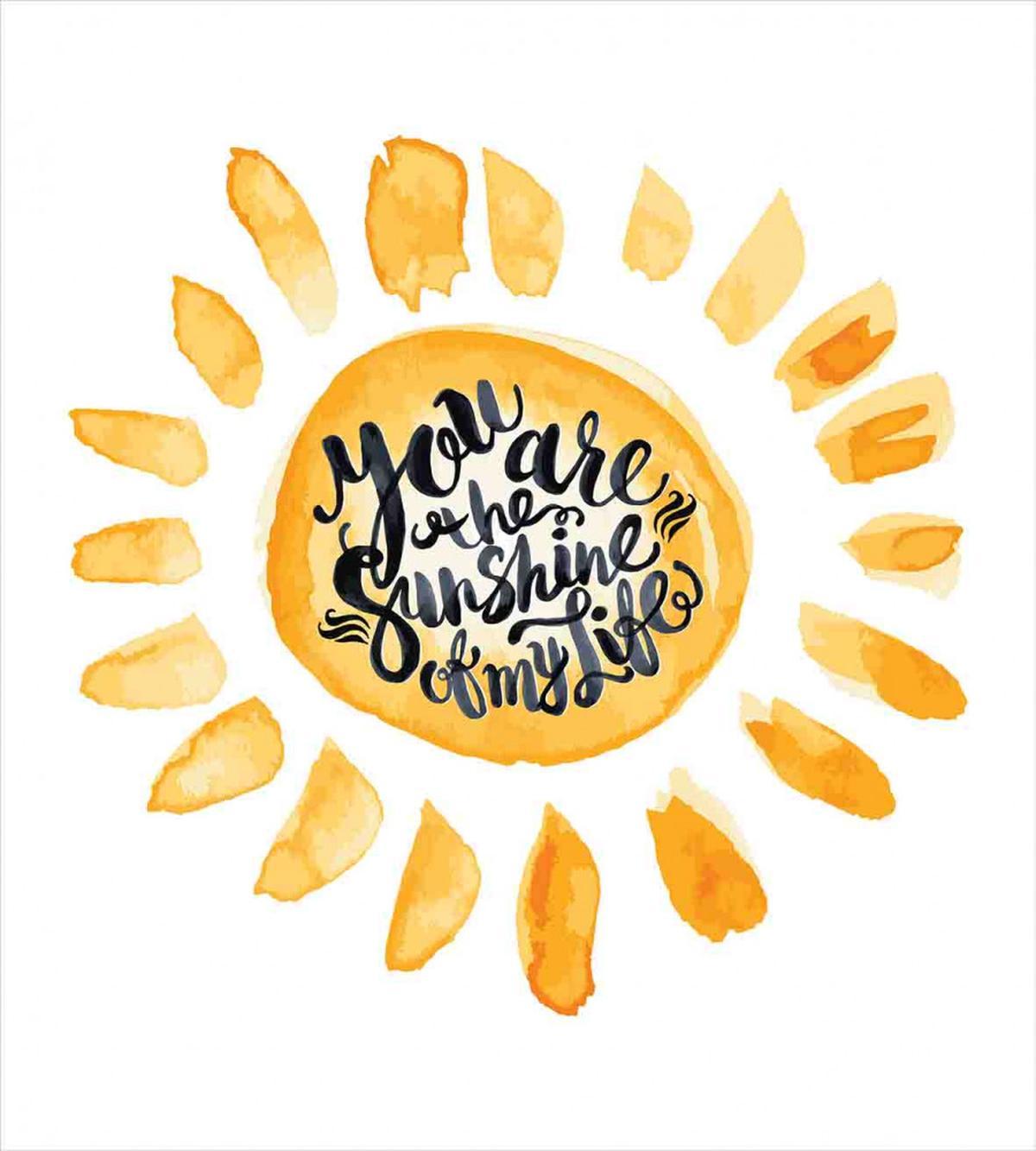 Watercolor Effect Sun — Pattern