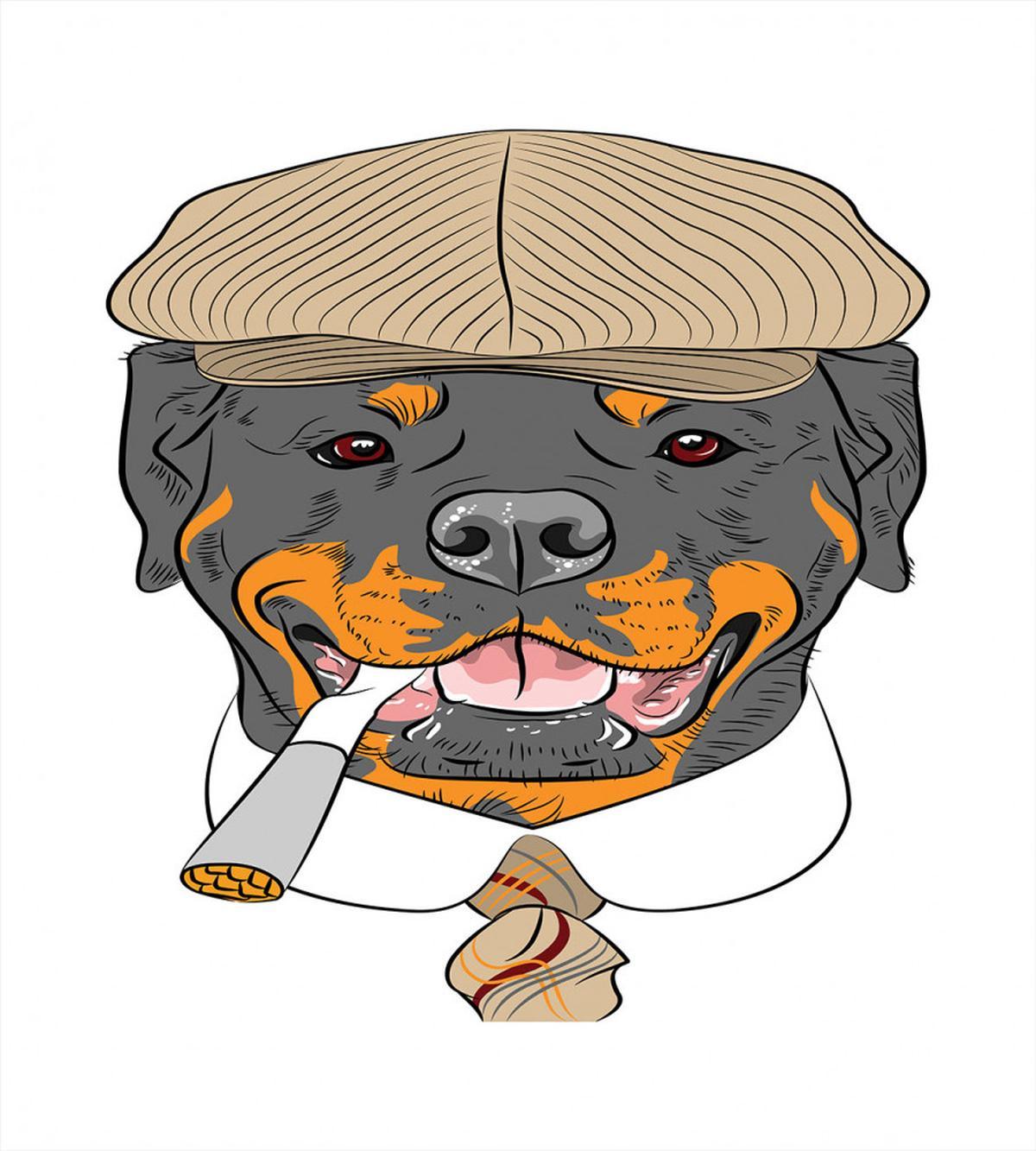Dog in a Cap and Tie — Pattern