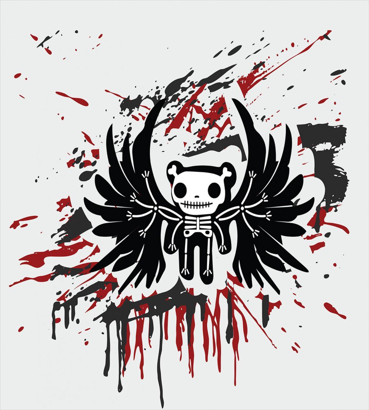 Comic Dead Skull Face — Pattern