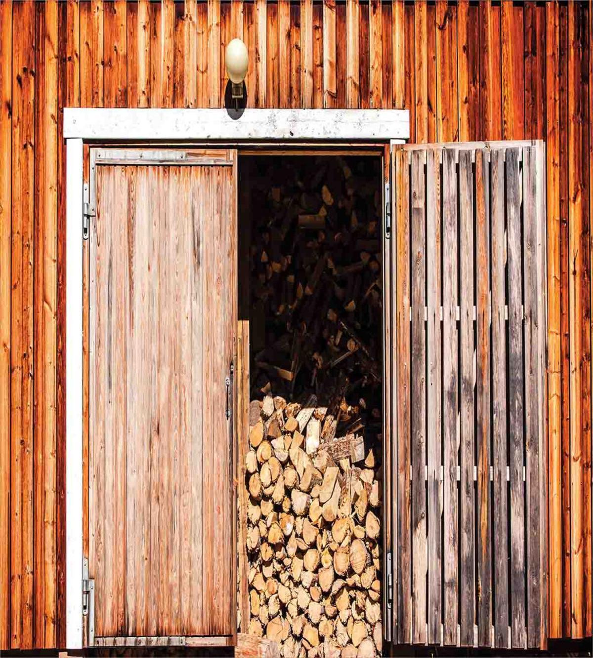 Barn with Firewood Rural — Pattern