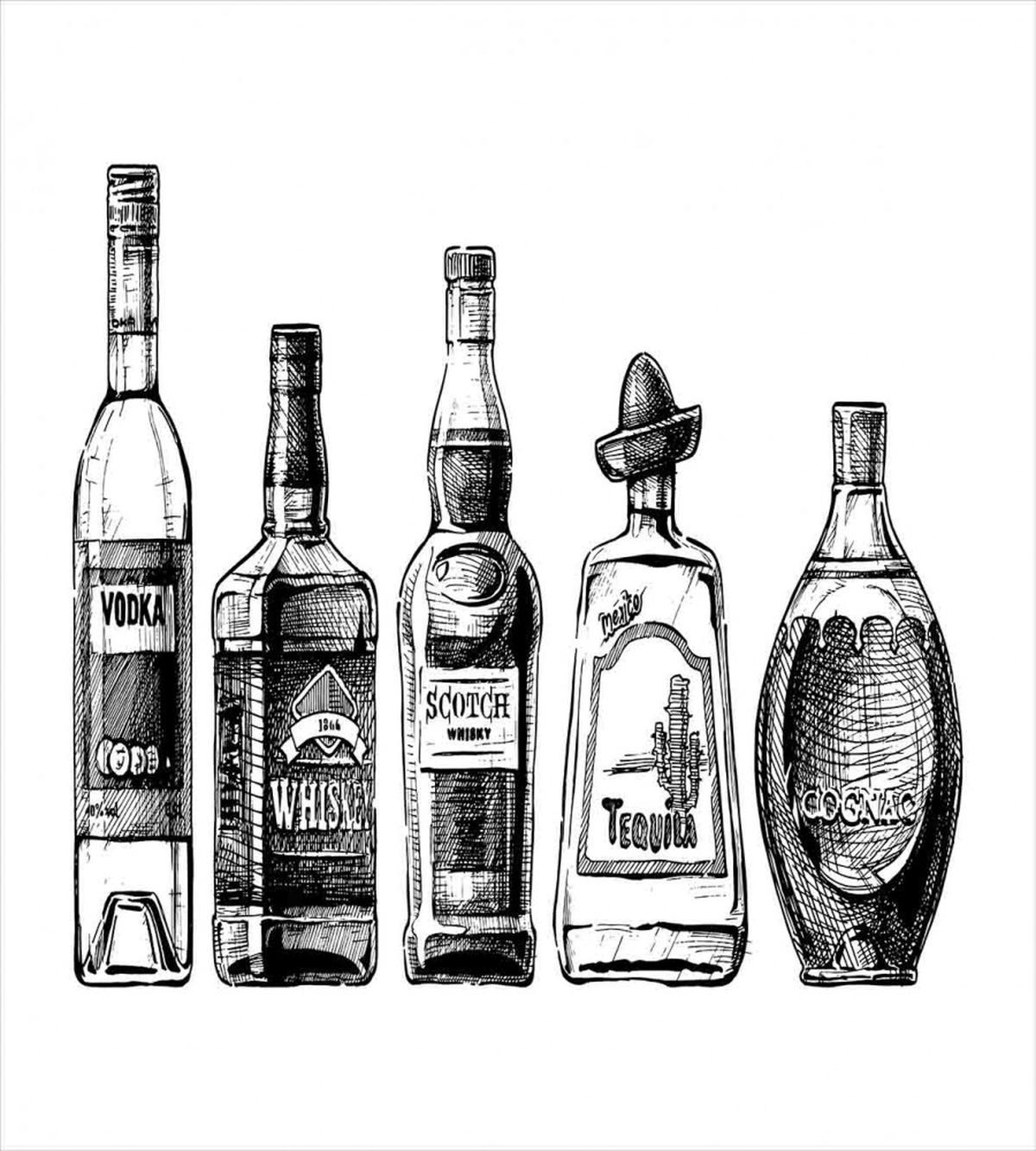 Ink Drawing Beverages — Pattern