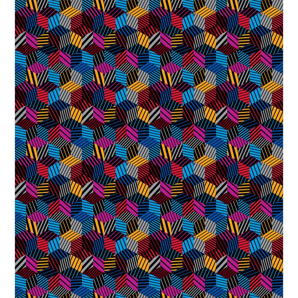 3D Cube Stripes Style — Pattern